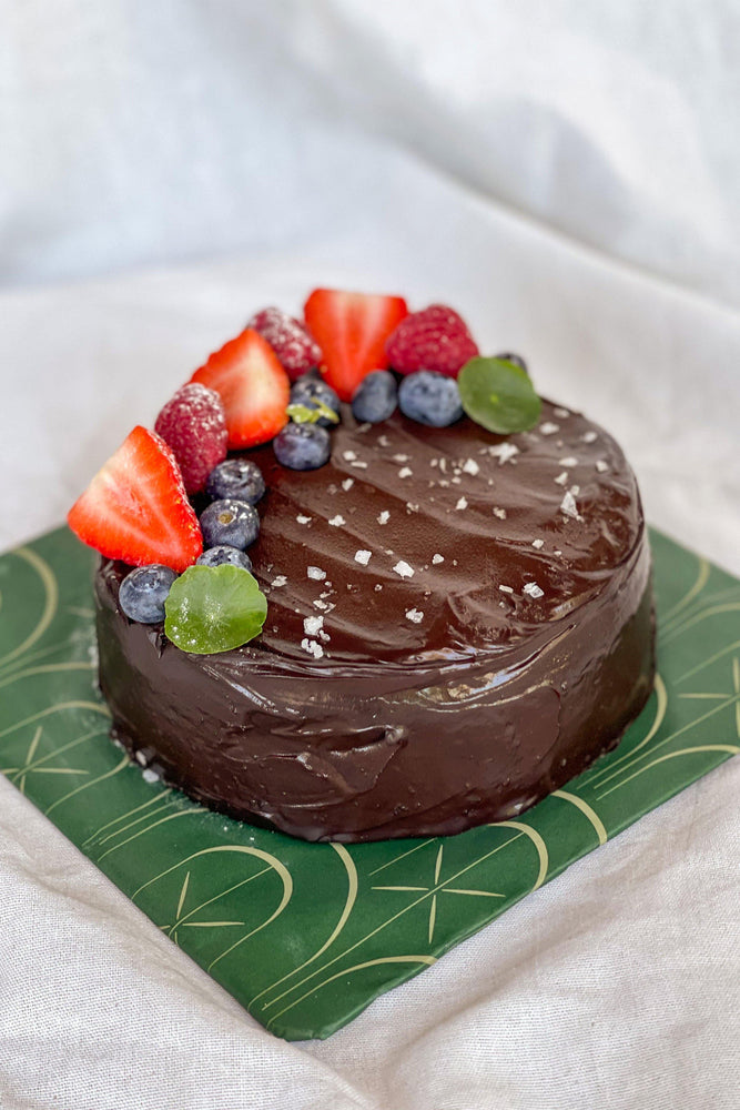 
                  
                    Load image into Gallery viewer, Chocolate Olive Oil Cake Sweet The Daily Knead Fresh Berries 
                  
                