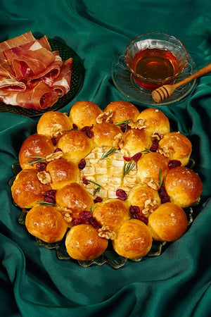 
                  
                    Load image into Gallery viewer, Brie &amp;amp; Brioche Wreath Holiday Collection The Daily Knead Jamon Serrano Wreath 
                  
                