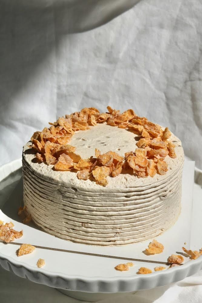 Cereal Milk Cortado Cake - MKT Sweet The Daily Knead 