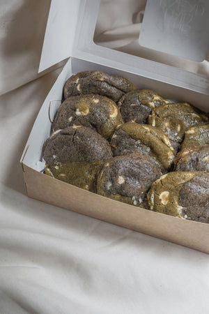 
                  
                    Load image into Gallery viewer, Matcha Black Sesame Cookie Cookie The Daily Knead Bakery 
                  
                