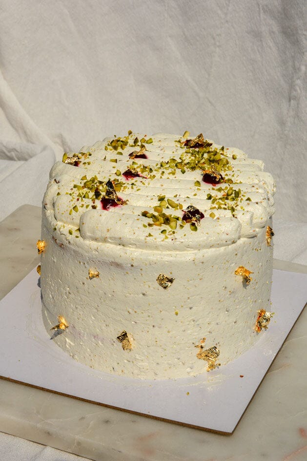 
                  
                    Load image into Gallery viewer, Pistachio Raspberry Cake Sweet The Daily Knead 
                  
                