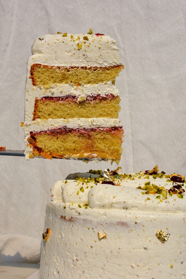 
                  
                    Load image into Gallery viewer, Pistachio Raspberry Cake Sweet The Daily Knead 
                  
                