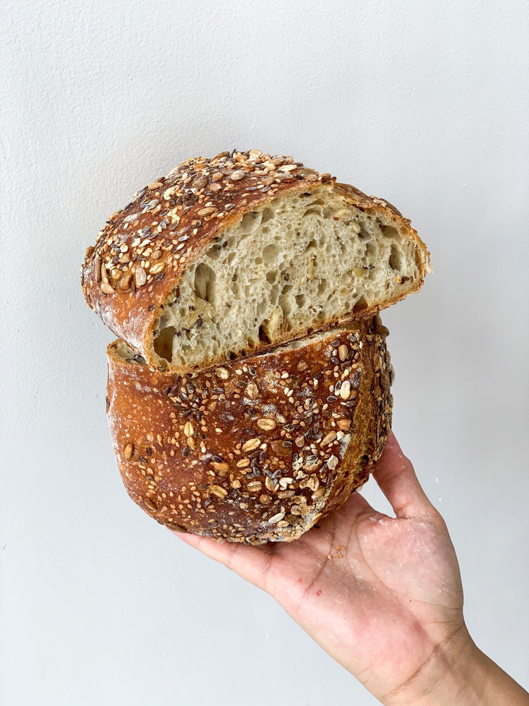 
                  
                    Load image into Gallery viewer, Sourdough Multigrain Loaf - PopUp PopUp The Daily Knead Bakery 
                  
                